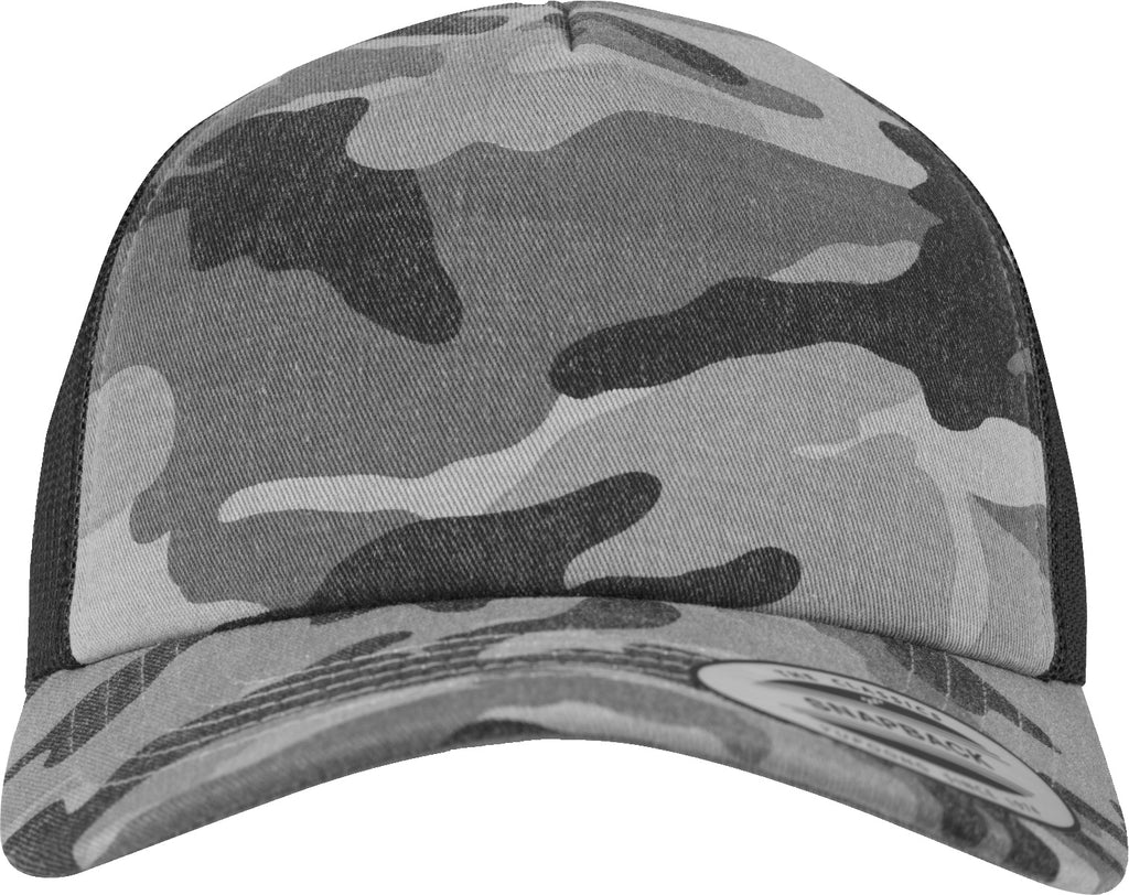 Sapca trucker Camo Flexfit cu spate din plasa