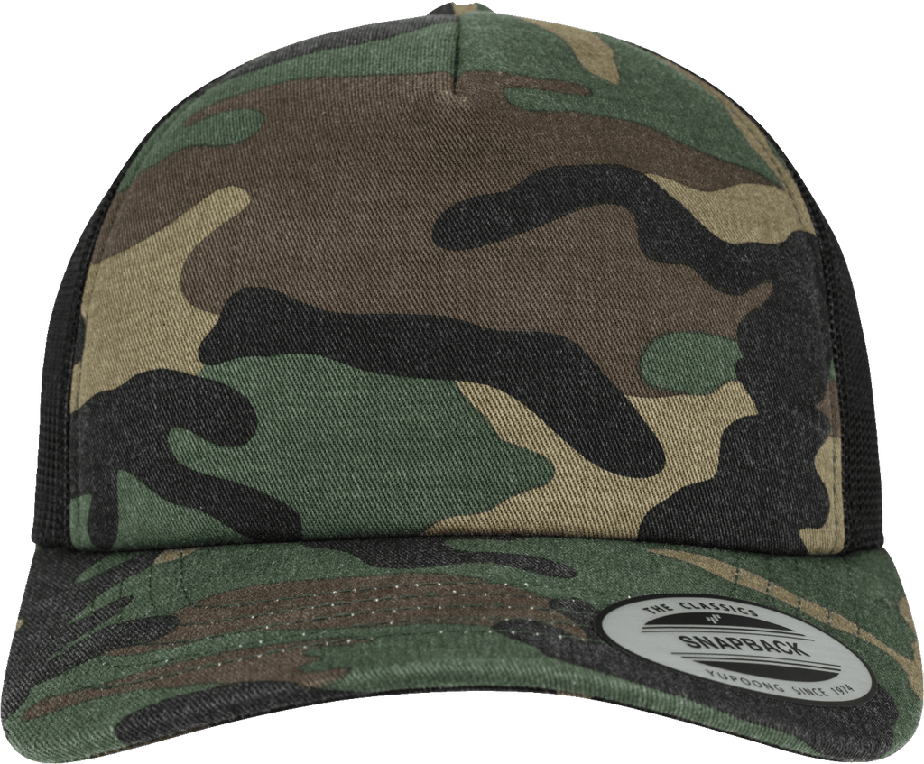 Sapca trucker Camo Flexfit cu spate din plasa