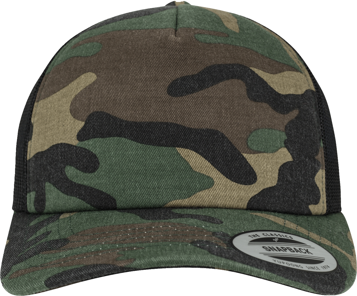 Sapca trucker Camo Flexfit cu spate din plasa