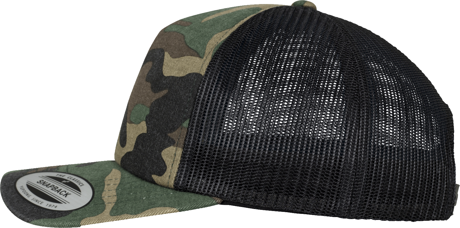 Sapca trucker Camo Flexfit cu spate din plasa