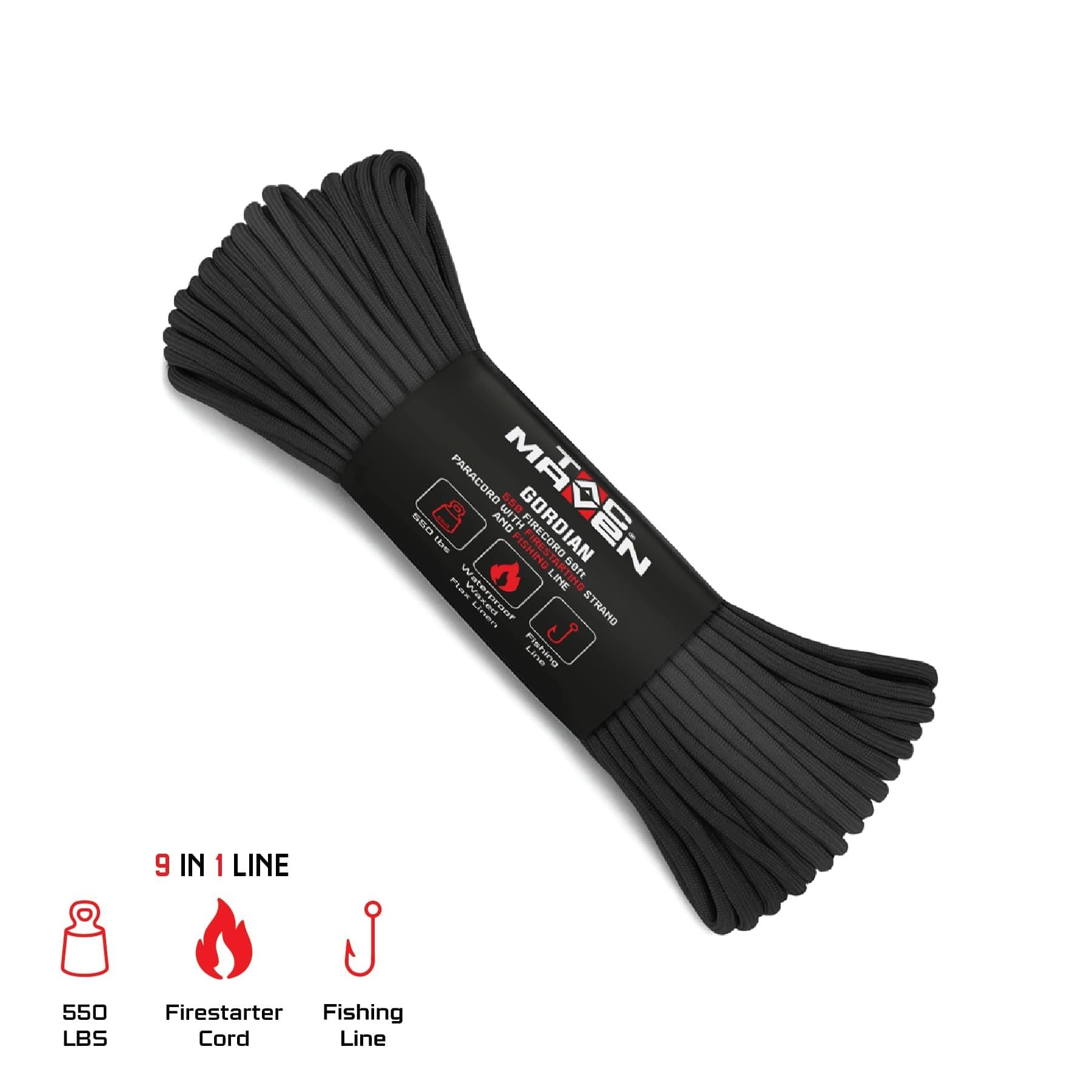 Paracord de supravietuire 550 FireCord 9-in-1 Tac Maven