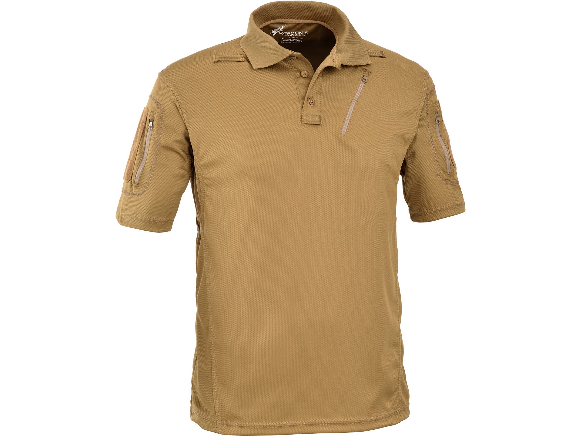 Tricou polo tactic cu maneca scurta si buzunare Defcon 5 — Culoare: Coyote Tan