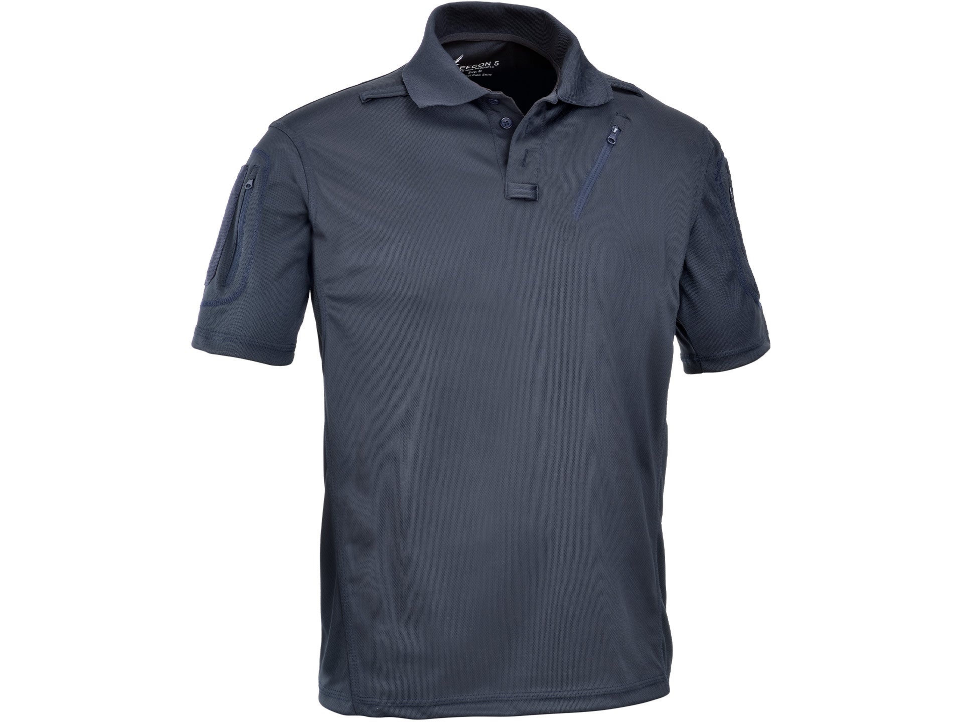 Tricou polo tactic cu maneca scurta si buzunare Defcon 5 — Culoare: Bleumarin
