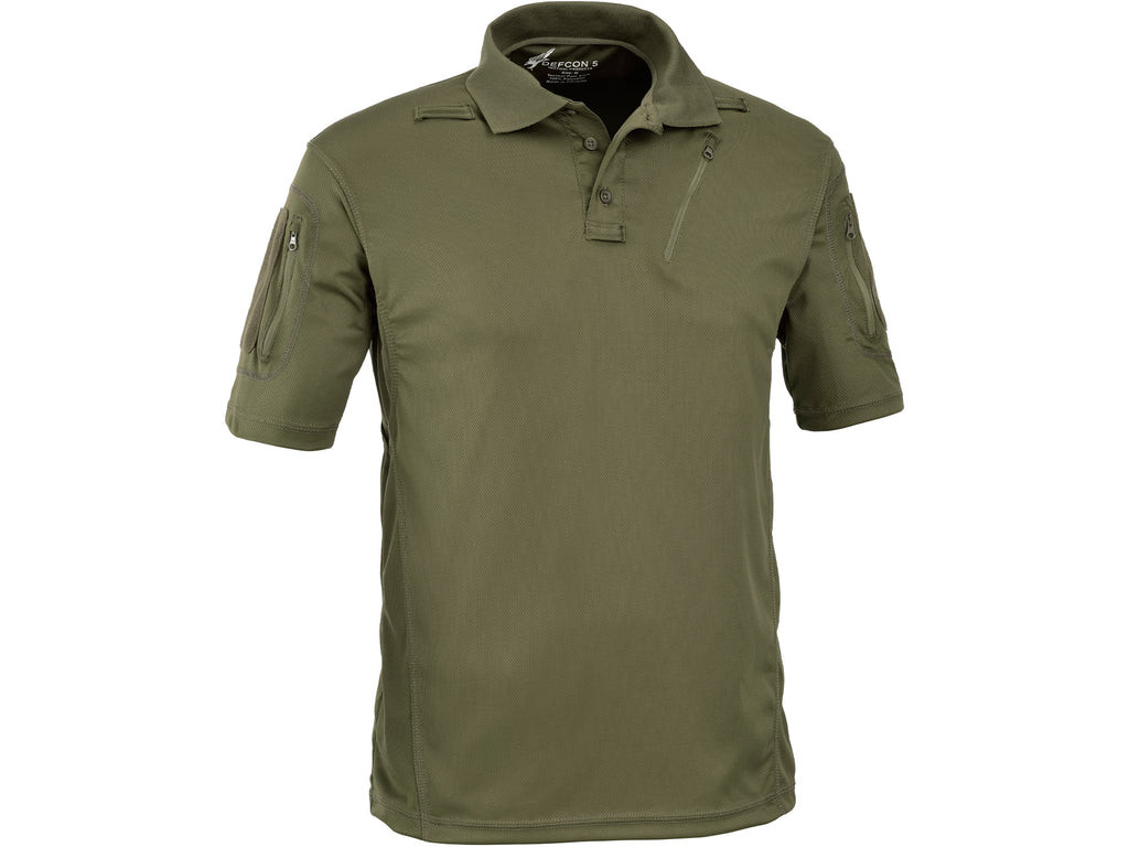 Tricou polo tactic cu maneca scurta si buzunare Defcon 5 — Culoare: OD Green