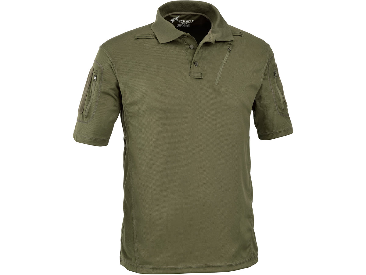 Tricou polo tactic cu maneca scurta si buzunare Defcon 5 — Culoare: OD Green