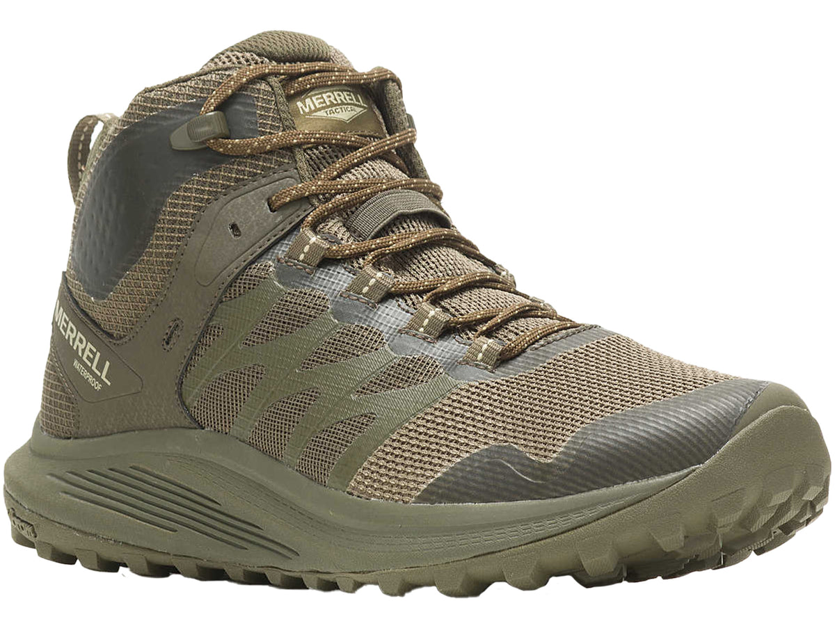 Bocanci tactici Nova 3 Tactical Mid Waterproof Dark Olive Merrell