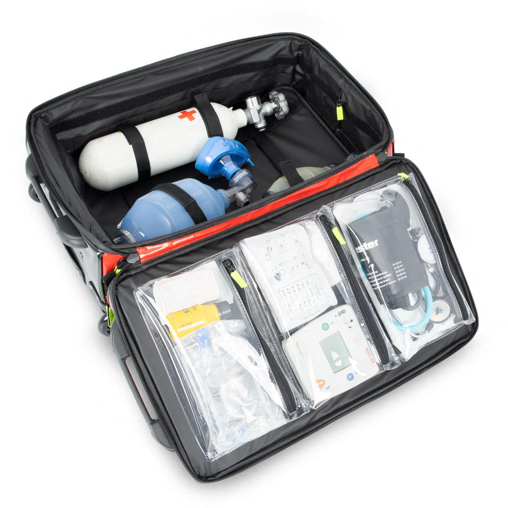 Geanta oxigen cu rotile Emerair's Trolley prelata Elite Bags, detaliu