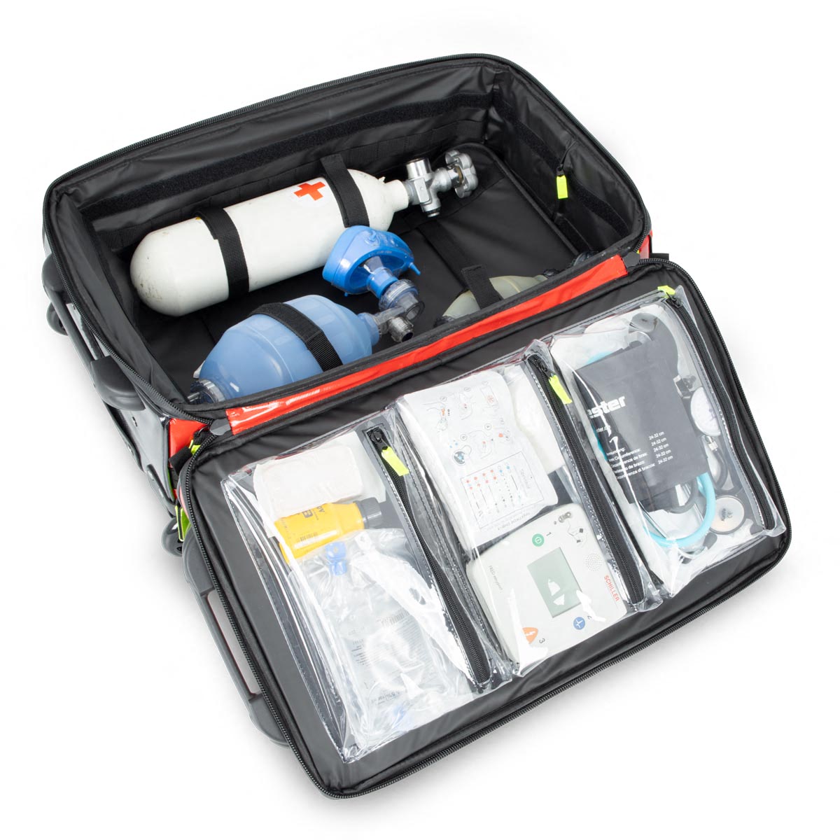 Geanta oxigen cu rotile Emerair's Trolley prelata Elite Bags, detaliu