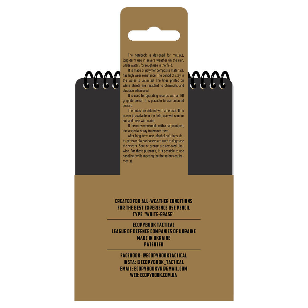 Jurnal de interventie EOD Response Log A6 Ecopybook Tactical