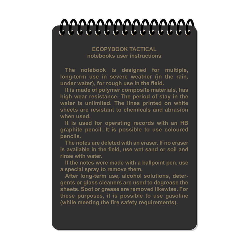 Jurnal de interventie EOD Response Log A6 Ecopybook Tactical