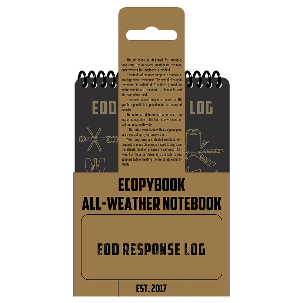 Jurnal de interventie EOD Response Log A6 Ecopybook Tactical