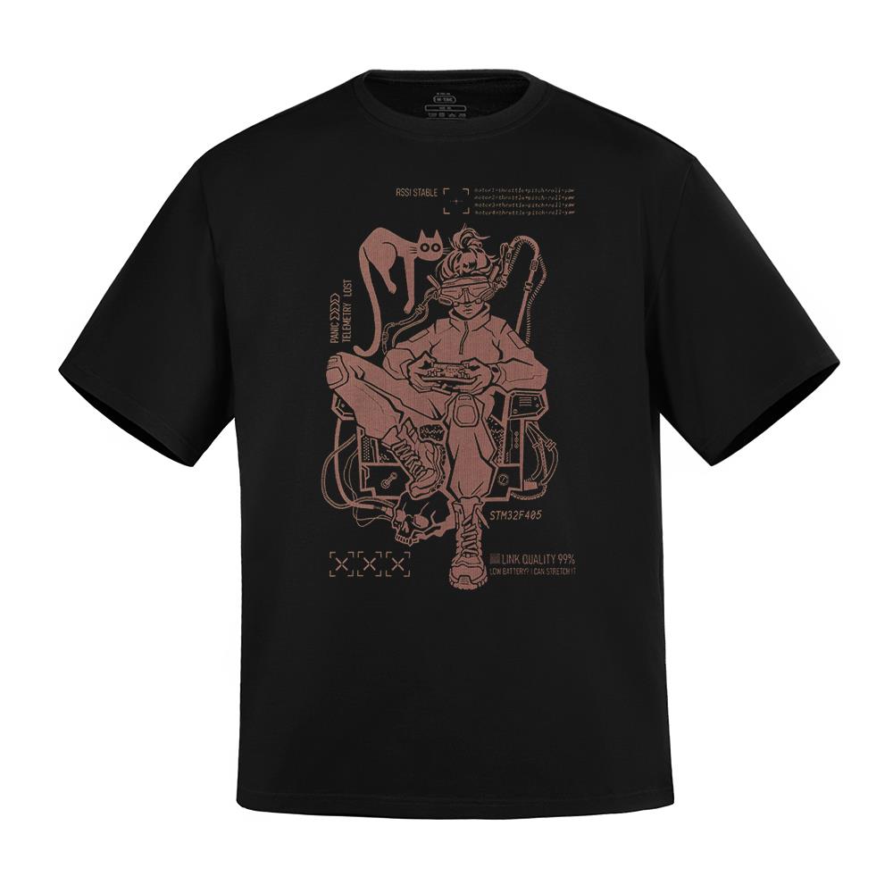 Tricou oversize cu imprimeu Hunter Pilots M-Tac