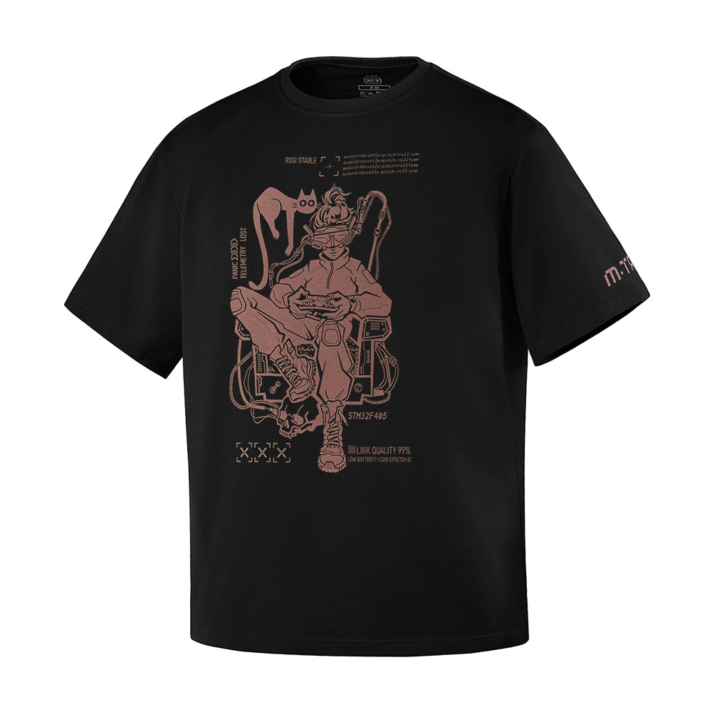 Tricou oversize cu imprimeu Hunter Pilots M-Tac