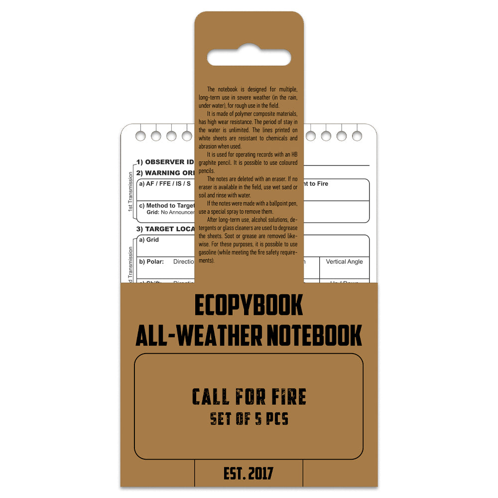 Carduri Call for Fire CFF Tactical Ecopybook M-Tac (set 5)