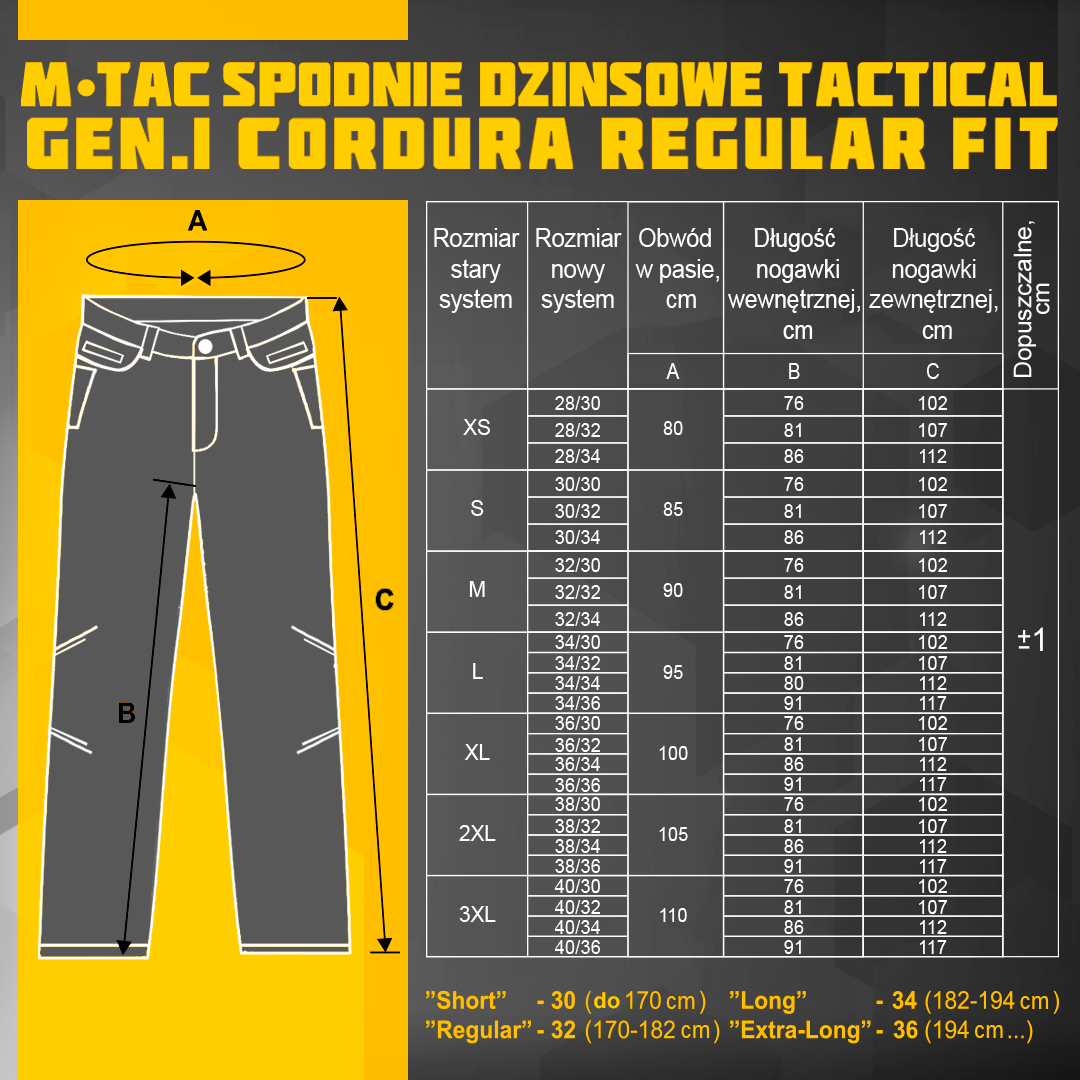 Blugi tactici Gen.I Cordura Regular Fit M-Tac