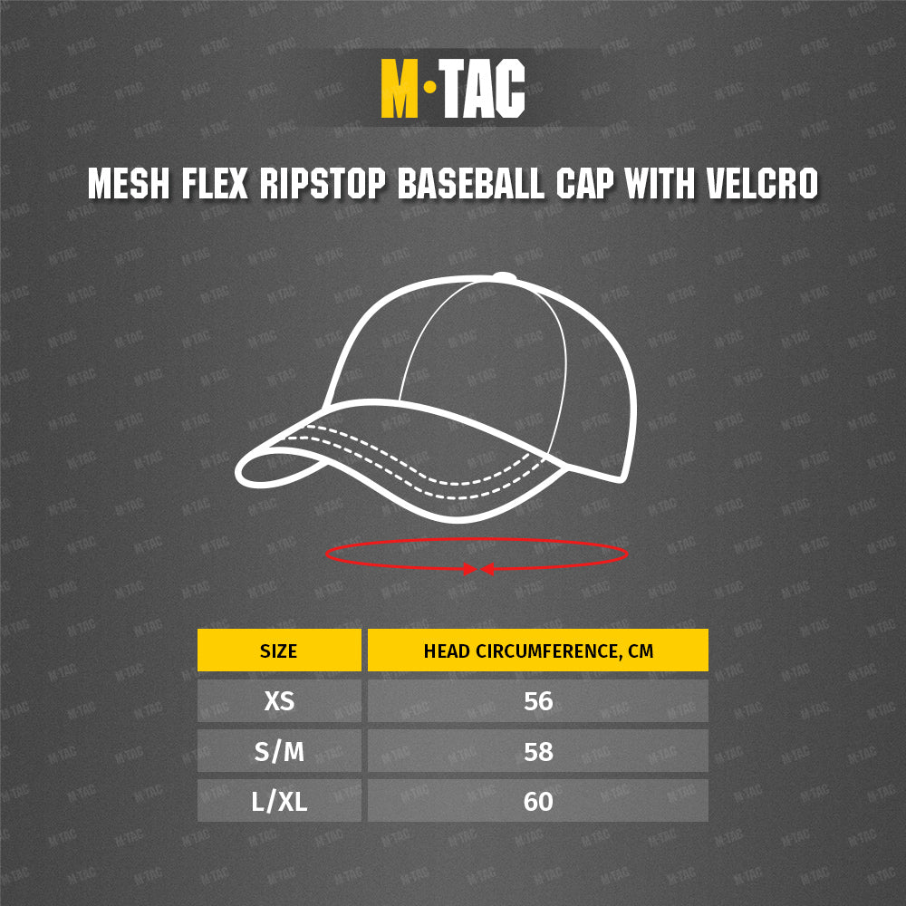 Sapca tactica Mesh Flex Ripstop cu velcro M-Tac
