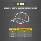 Sapca tactica Mesh Flex Ripstop cu velcro M-Tac