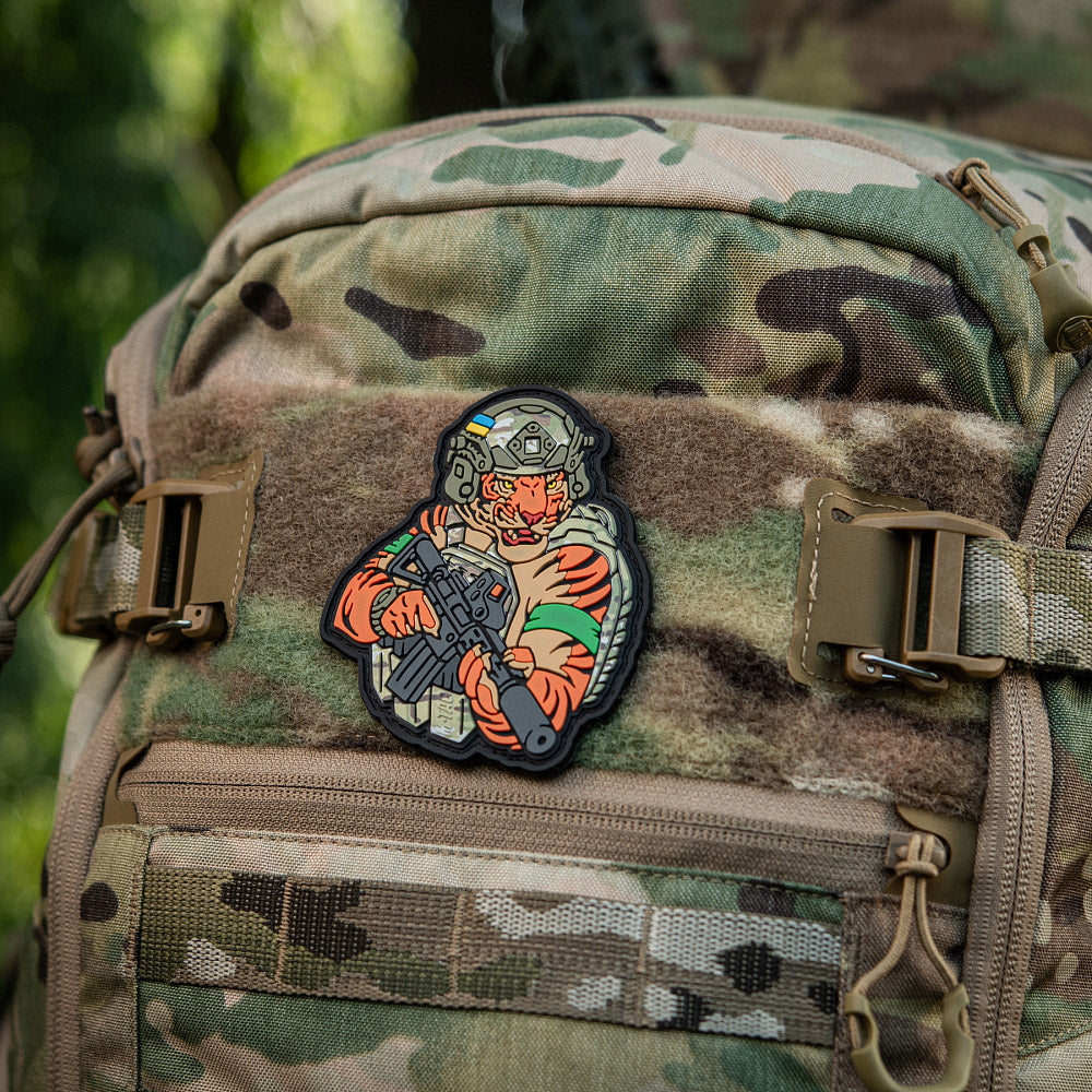 Patch Tiger Green PVC 3D cu Velcro M-Tac