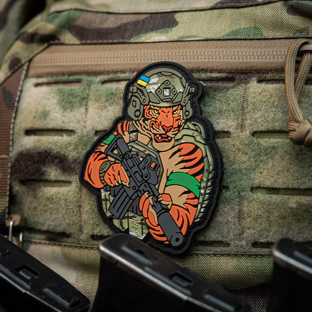 Patch Tiger Green PVC 3D cu Velcro M-Tac