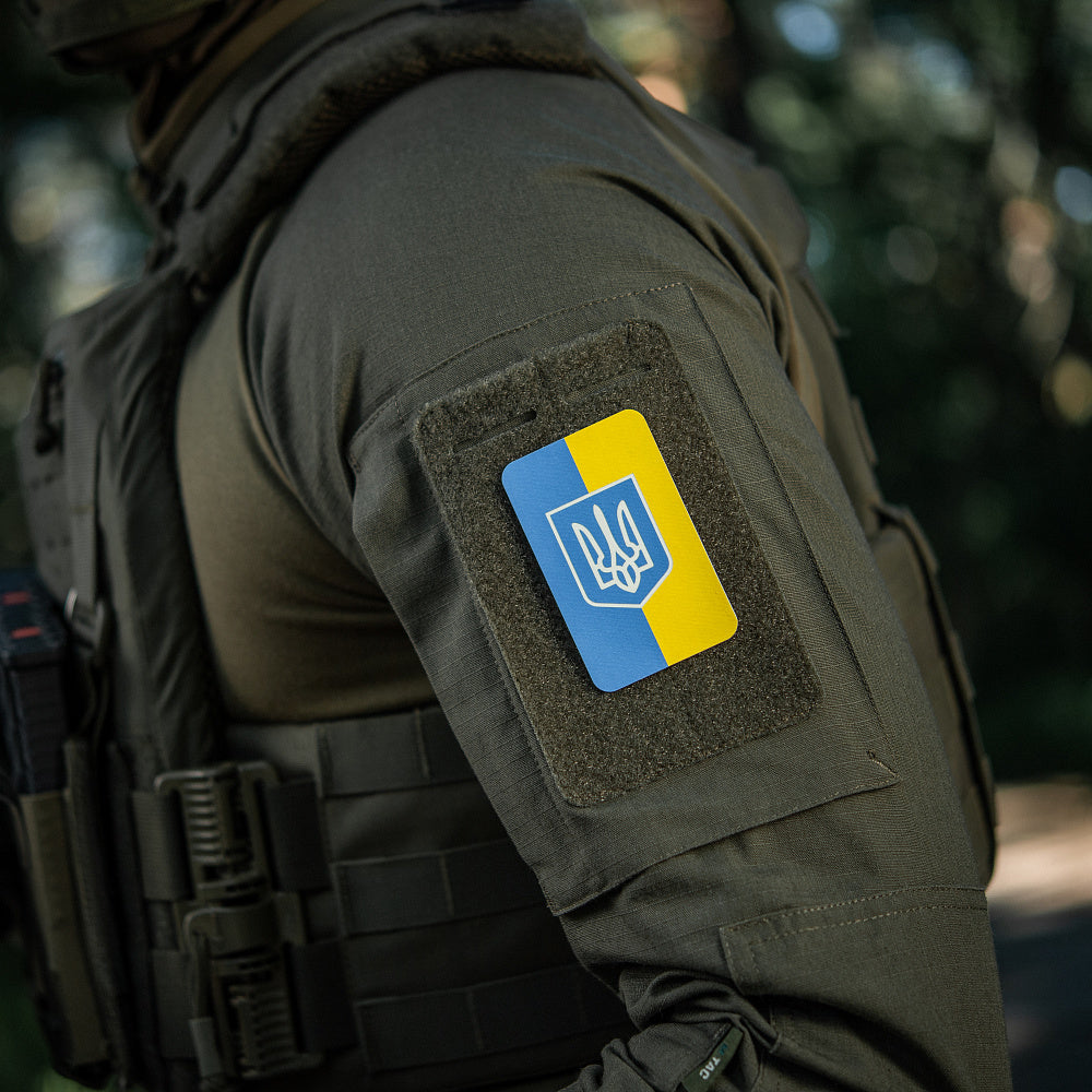Patch drapel Ucraina cu stema 80x50mm M-Tac