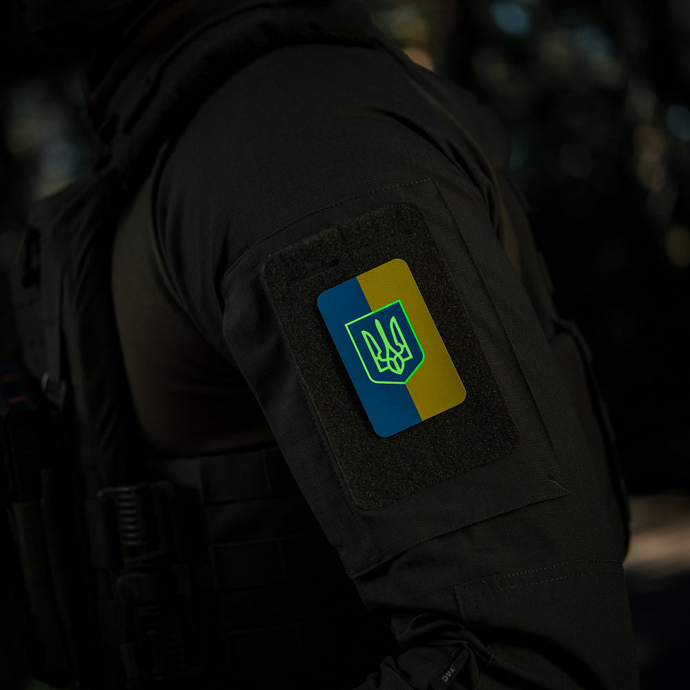 Patch drapel Ucraina cu stema 80x50mm M-Tac