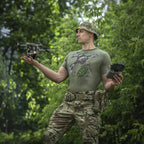 Tricou M-Tac Quadcopter cu imprimeu drona
