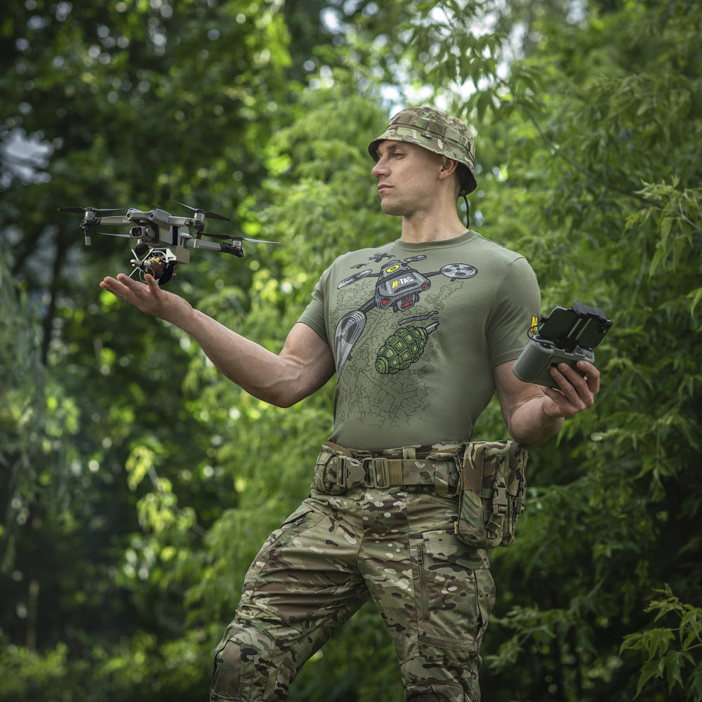Tricou M-Tac Quadcopter cu imprimeu drona