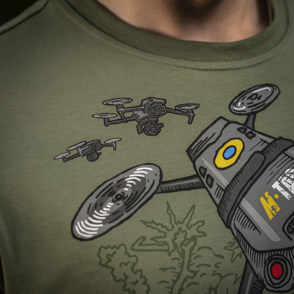 Tricou M-Tac Quadcopter cu imprimeu drona