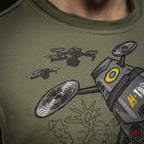 Tricou M-Tac Quadcopter cu imprimeu drona