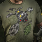 Tricou M-Tac Quadcopter cu imprimeu drona
