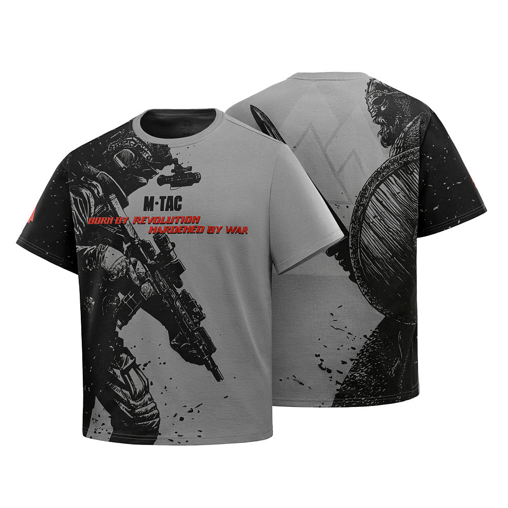 Tricou Warrior M-Tac din bumbac cu imprimeu Oversize
