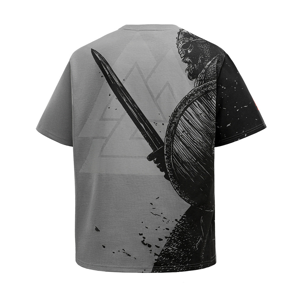 Tricou Warrior M-Tac din bumbac cu imprimeu Oversize