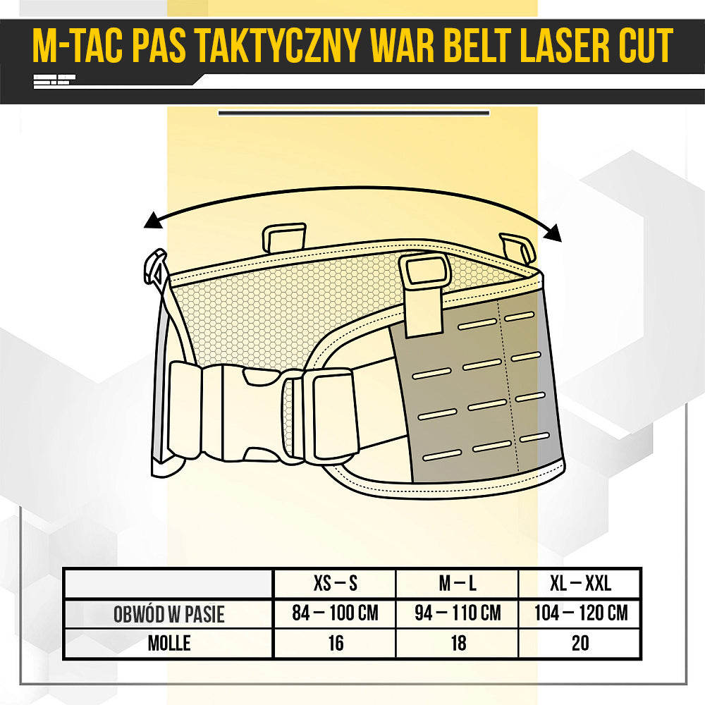 Curea tactica War Belt Laser cut M-Tac
