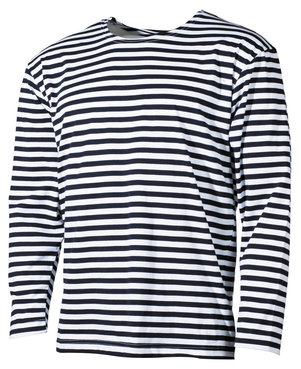 Bluza marinareasca Telneashka MFH, alb-albastru, maneca lunga