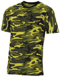 Tricou US Streetstyle camuflaj galben MFH