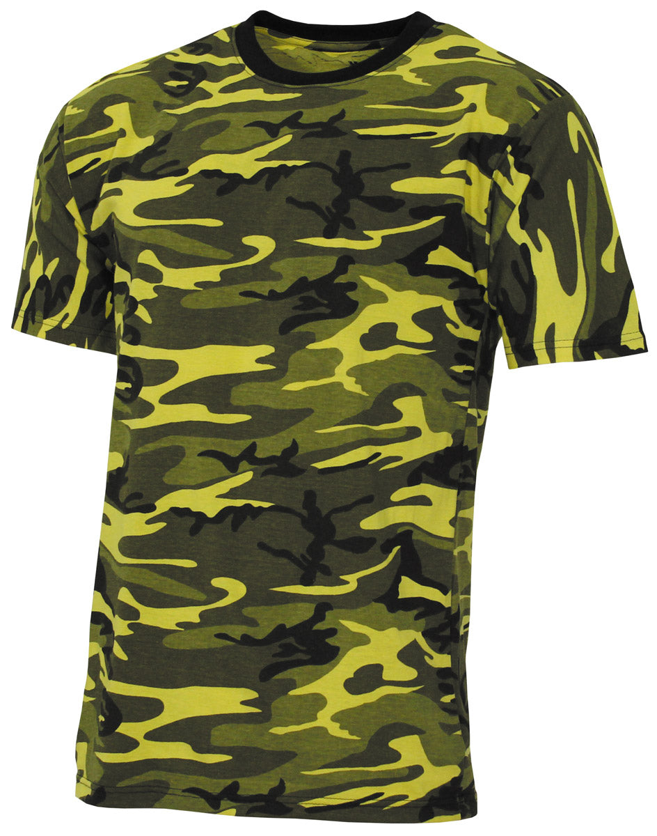 Tricou US Streetstyle camuflaj galben MFH
