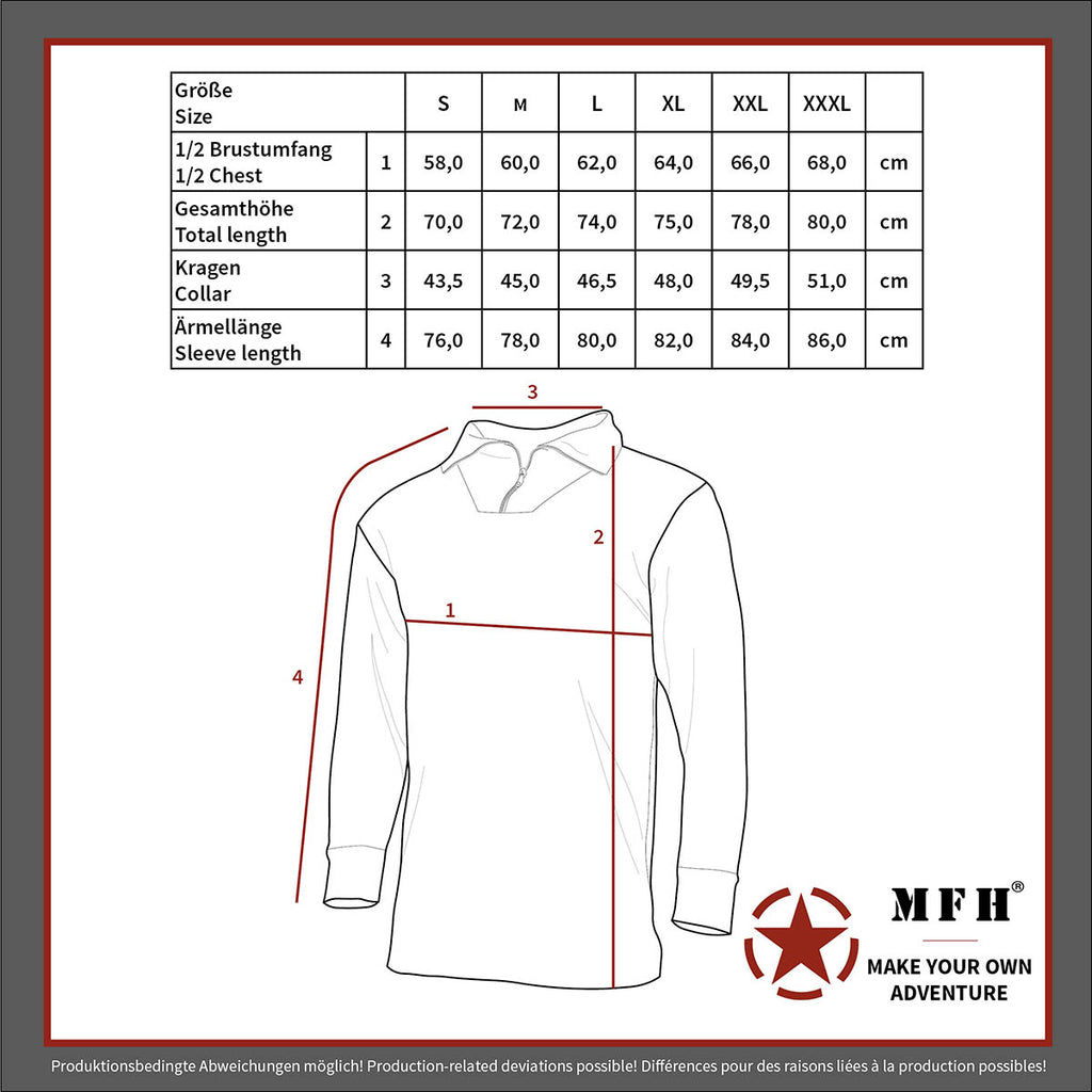 Bluza fleece Troyer microfleece M95 CZ MFH