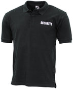 Tricou polo Security MFH negru cu imprimeu