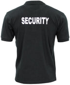 Tricou polo Security MFH negru cu imprimeu