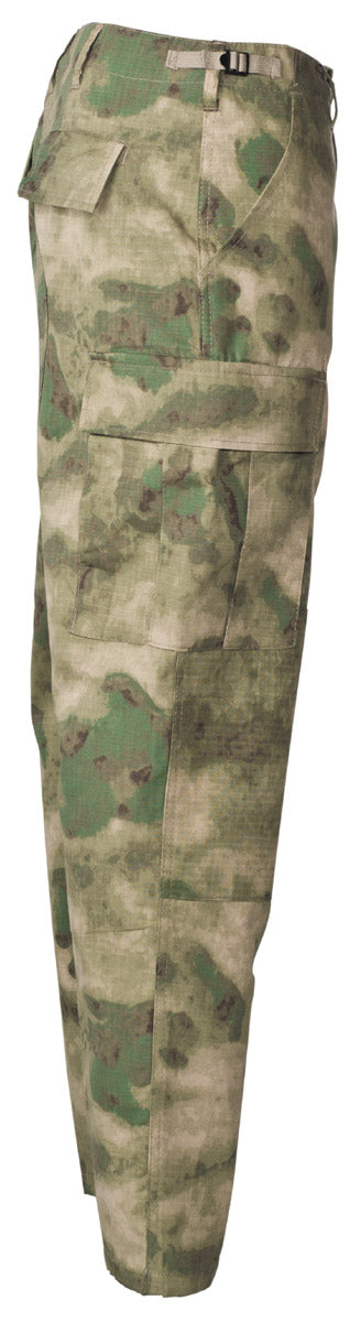 Pantaloni militari BDU Rip Stop HDT-camo FG MFH