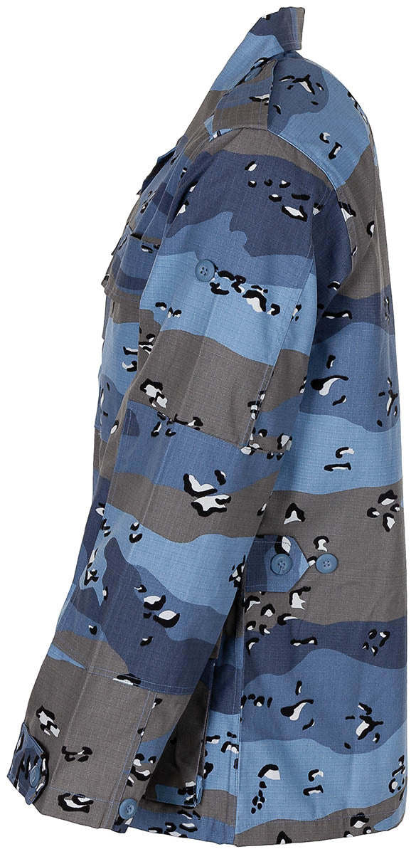 Geaca militara US BDU Rip Stop chocolate chip blue MFH