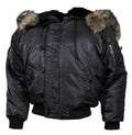 Geaca US Polar N2B MFH neagra cu captuseala groasa