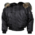 Geaca US Polar N2B MFH neagra cu captuseala groasa