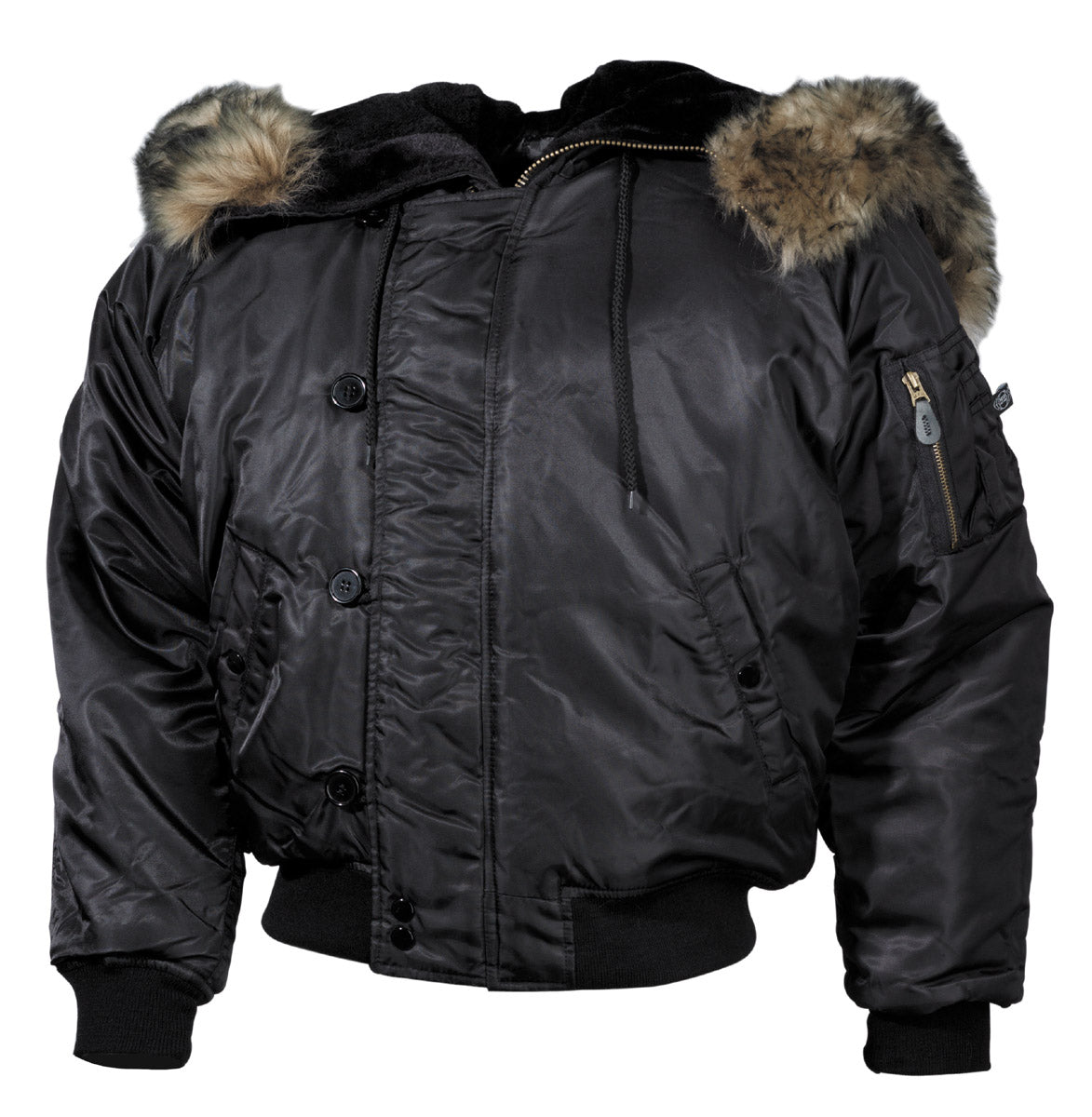 Geaca US Polar N2B MFH neagra cu captuseala groasa