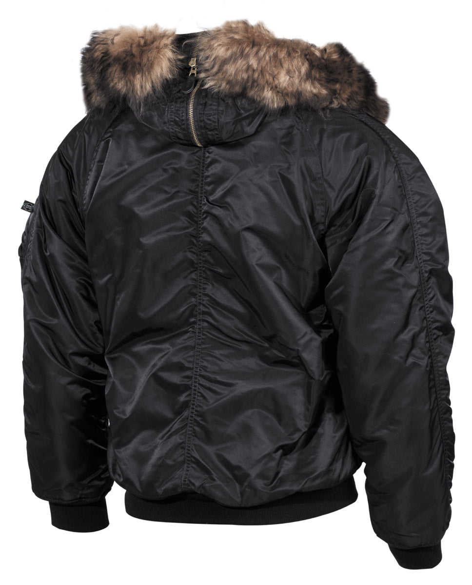 Geaca US Polar N2B MFH neagra cu captuseala groasa