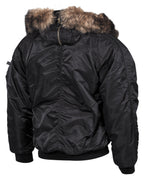 Geaca US Polar N2B MFH neagra cu captuseala groasa