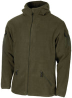 Geaca fleece tactica MFH cu gluga si fermoare YKK