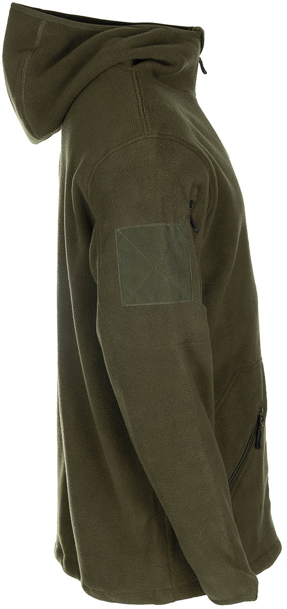Geaca fleece tactica MFH cu gluga si fermoare YKK