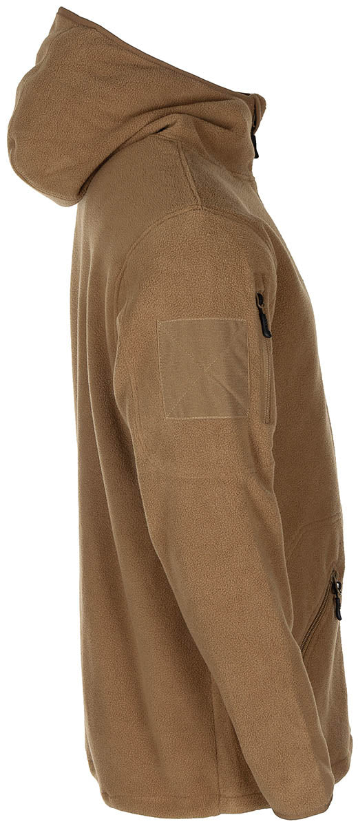 Geaca fleece tactica MFH cu gluga si fermoare YKK