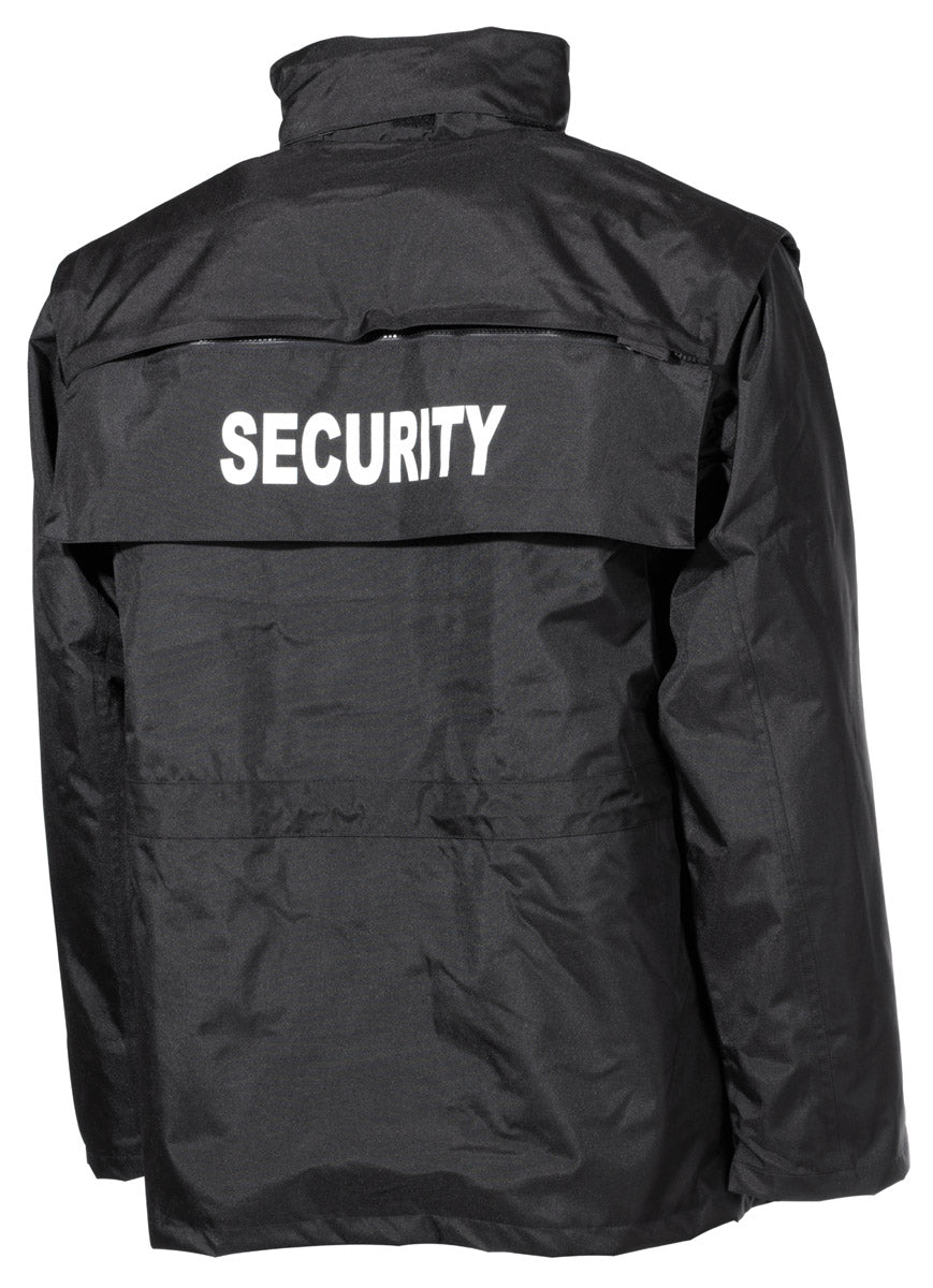 Geaca Security MFH neagra impermeabila antistatica